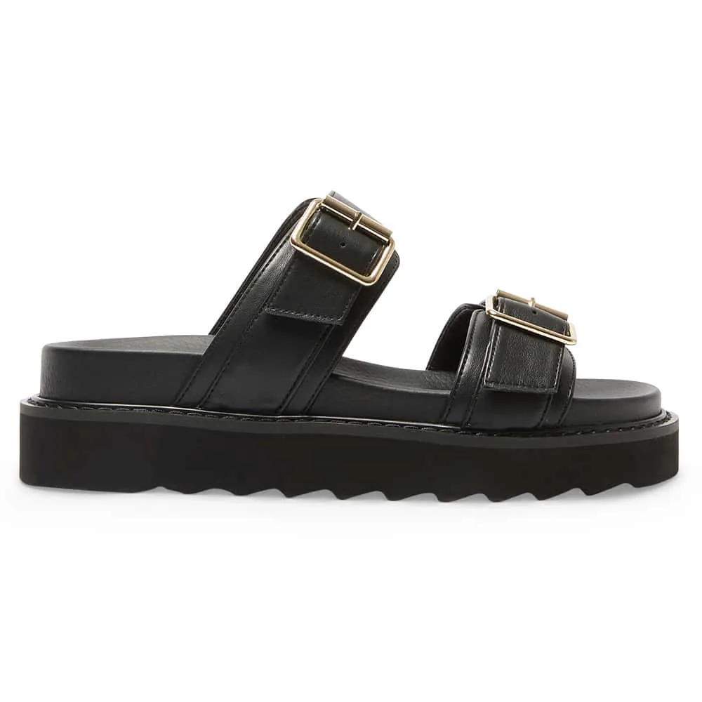 Poppy Slide in Black Smooth