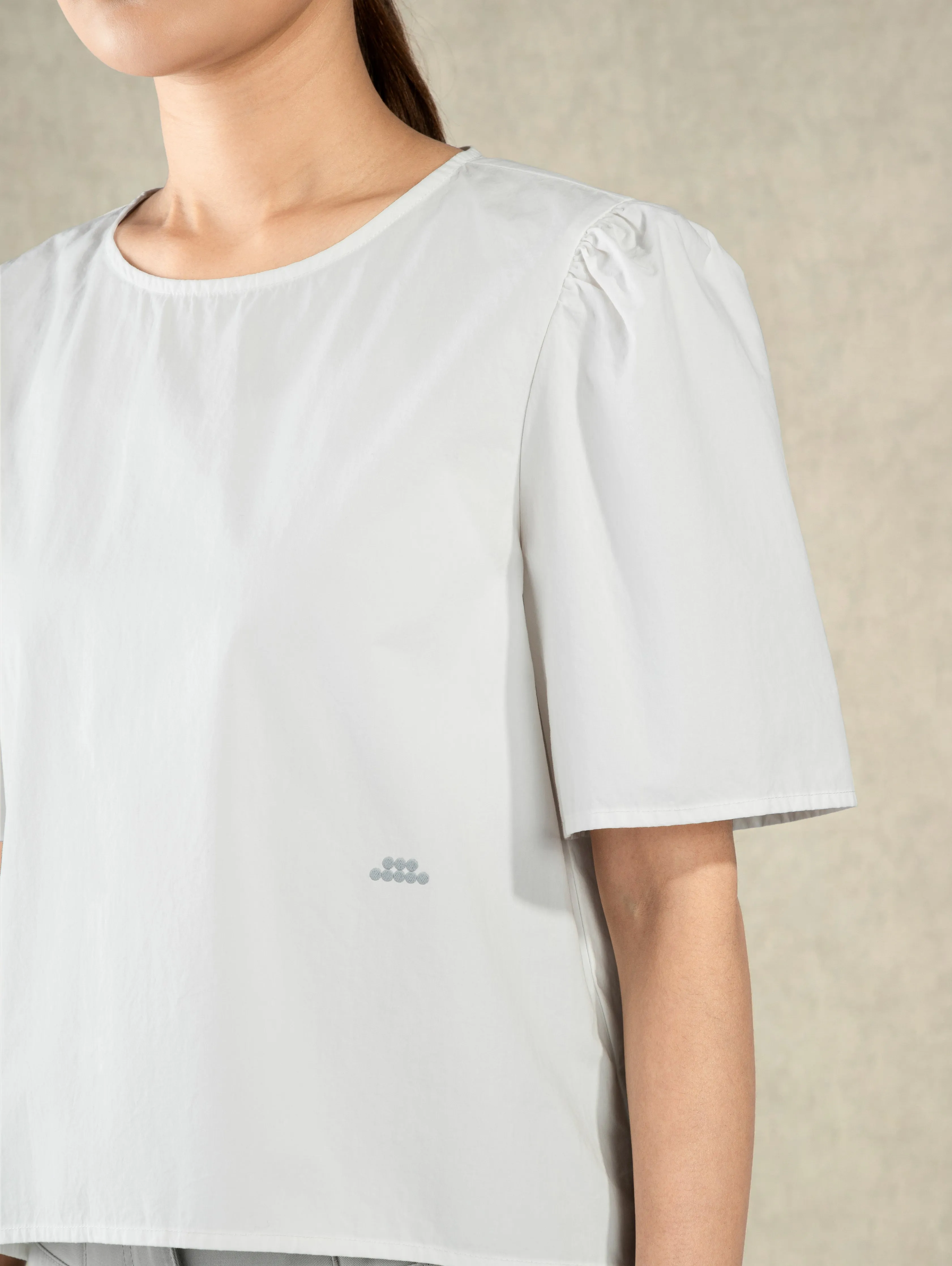 Puff Sleeve Blouse Pure White