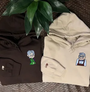 "Movie Character Couple" Couple Matching Hoodies - Custom Embroidered Sweatshirts For Couples