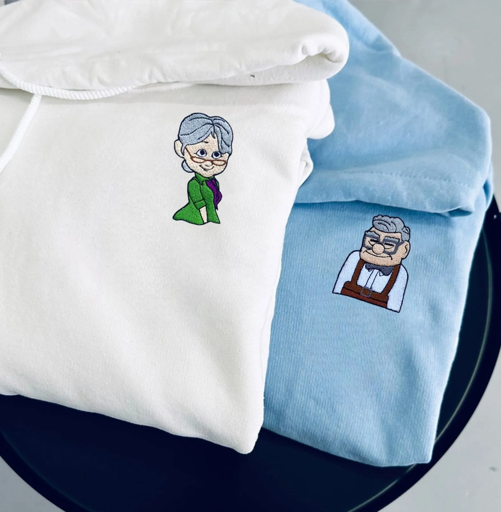 "Movie Character Couple" Couple Matching Hoodies - Custom Embroidered Sweatshirts For Couples