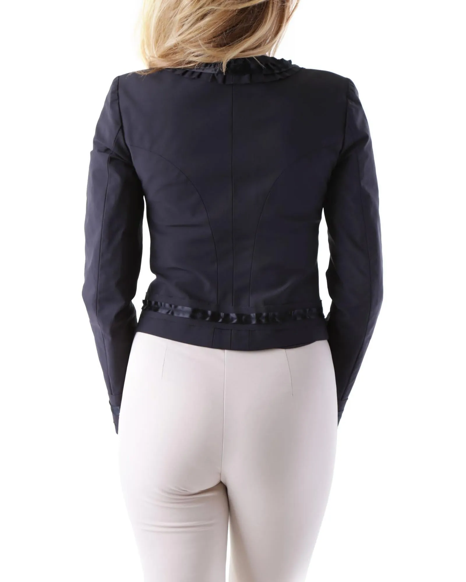 Richmond X Women's Black Blazer with Ribbon Trim