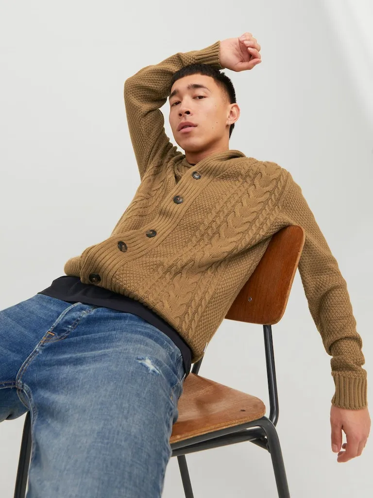 Shawl Neck Cardigan - Otter