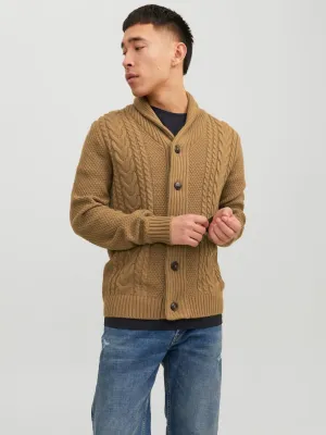 Shawl Neck Cardigan - Otter