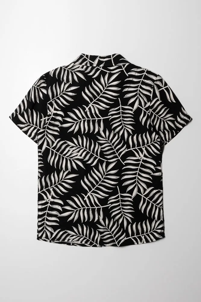Short Sleeve Shirt Black & White