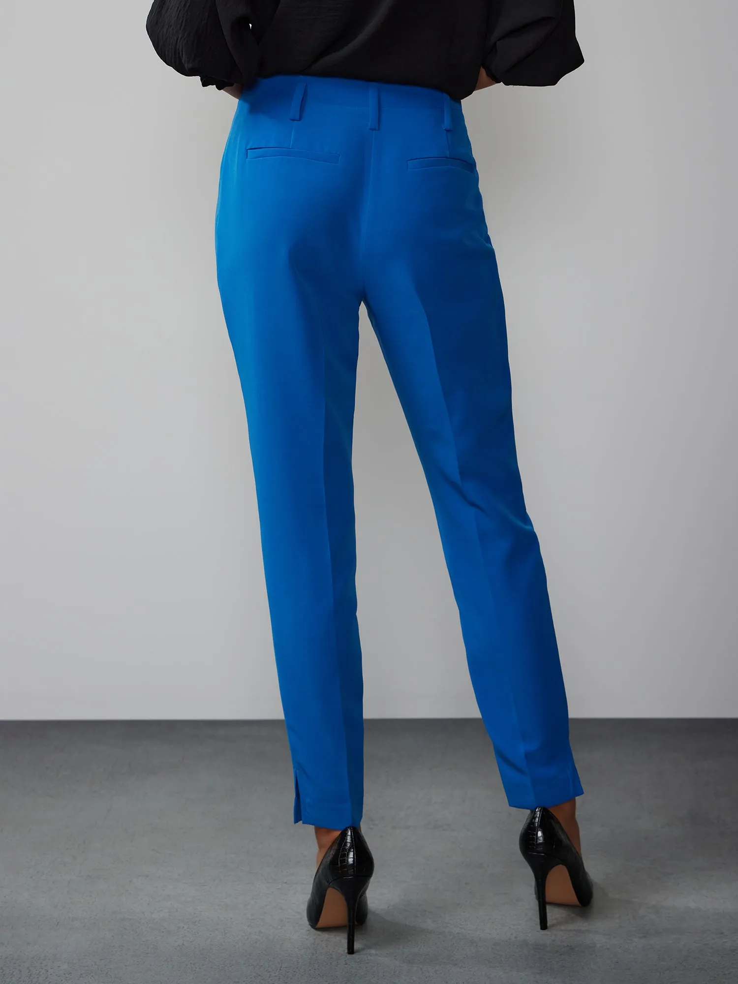 Side Slit Slim Leg Pants