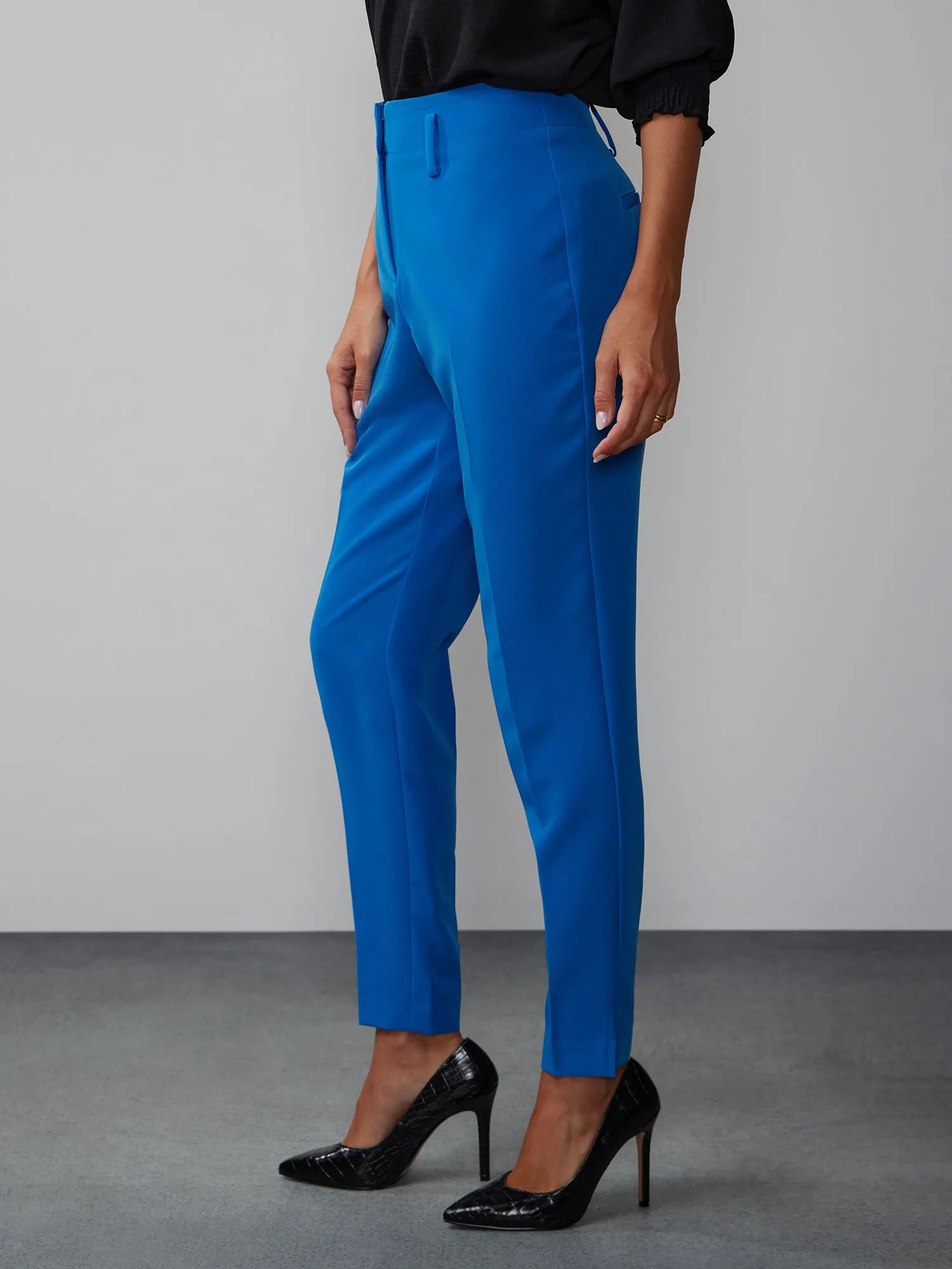 Side Slit Slim Leg Pants