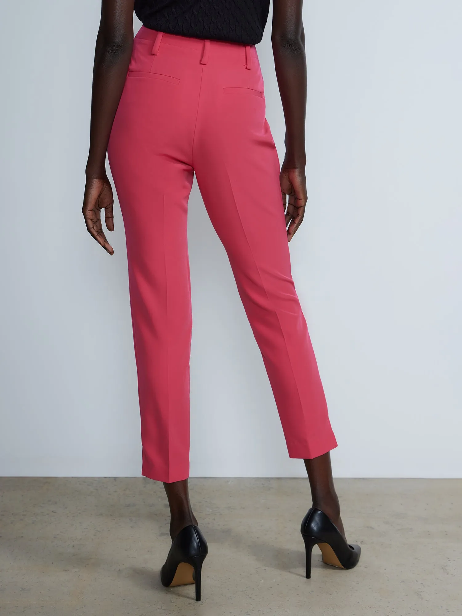 Side Slit Slim Leg Pants
