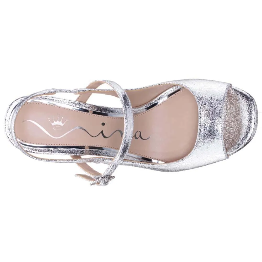 Simeon Heel in Silver Soft Crackle