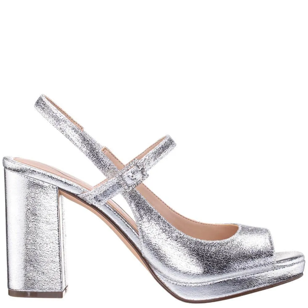 Simeon Heel in Silver Soft Crackle