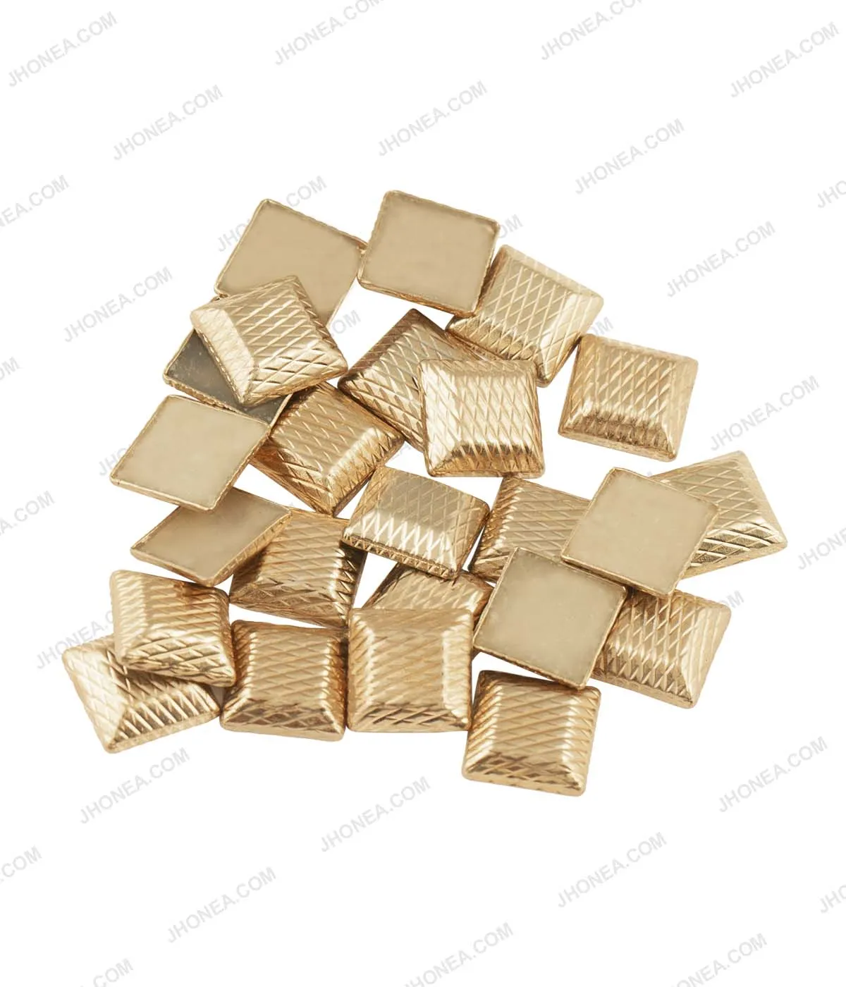 Small Square Shape Golden Checks Design Hotfix for Suits