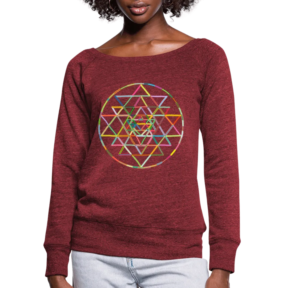 Sri Yantra Wide Neck Sweatshirt