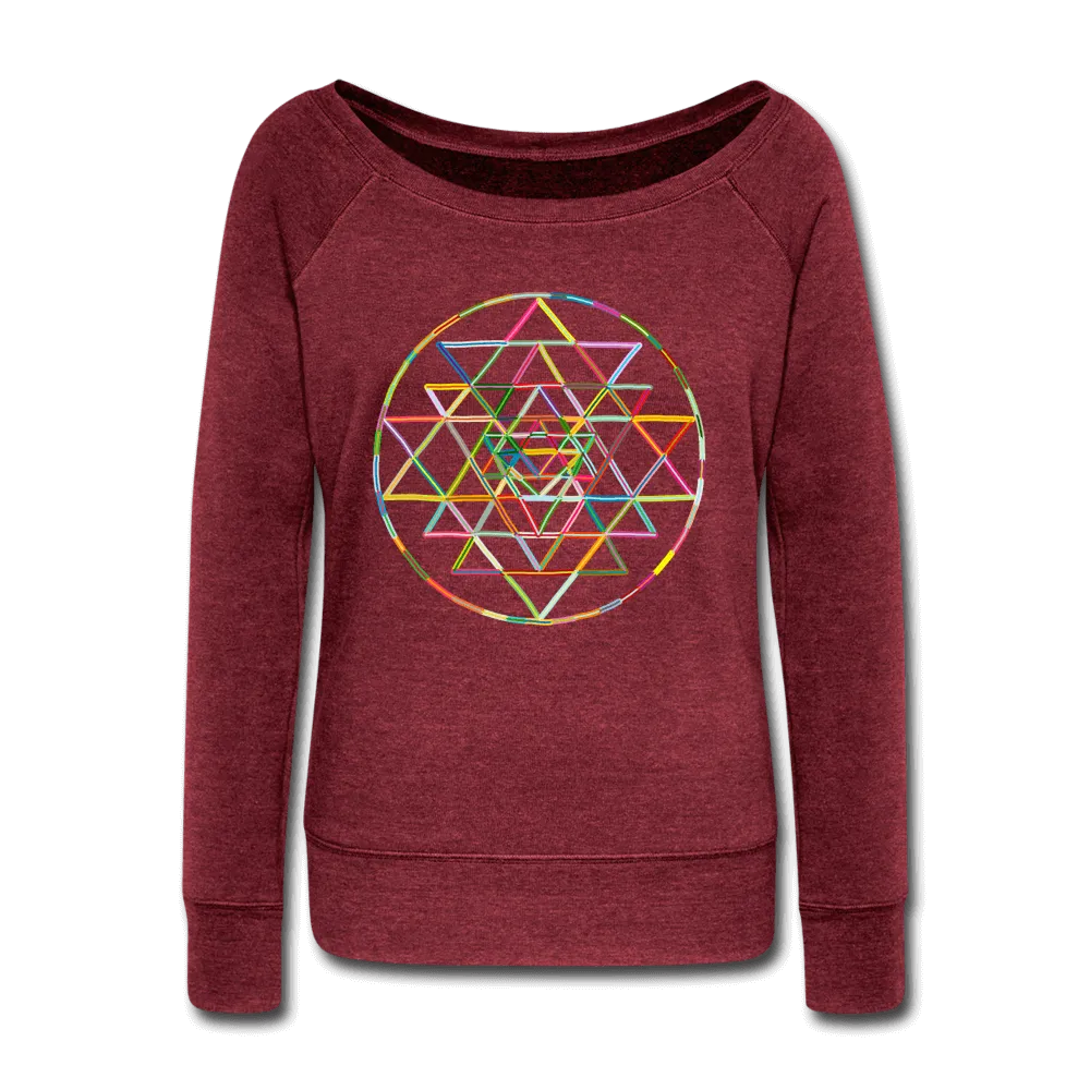 Sri Yantra Wide Neck Sweatshirt