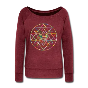 Sri Yantra Wide Neck Sweatshirt