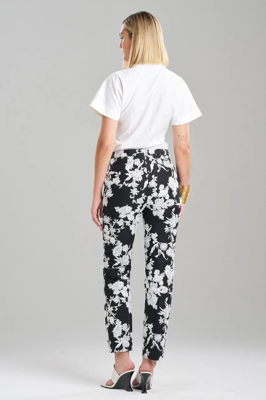 Tangier Embroidered Cotton Tapered Pants