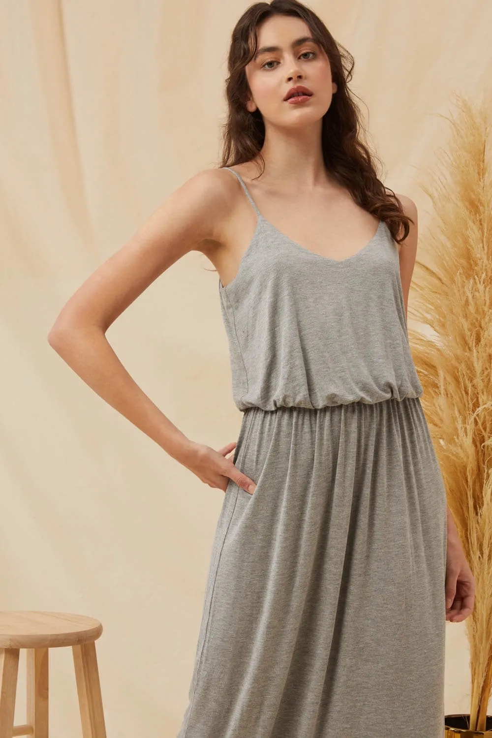 Tank Maxi Dress (Light Grey)