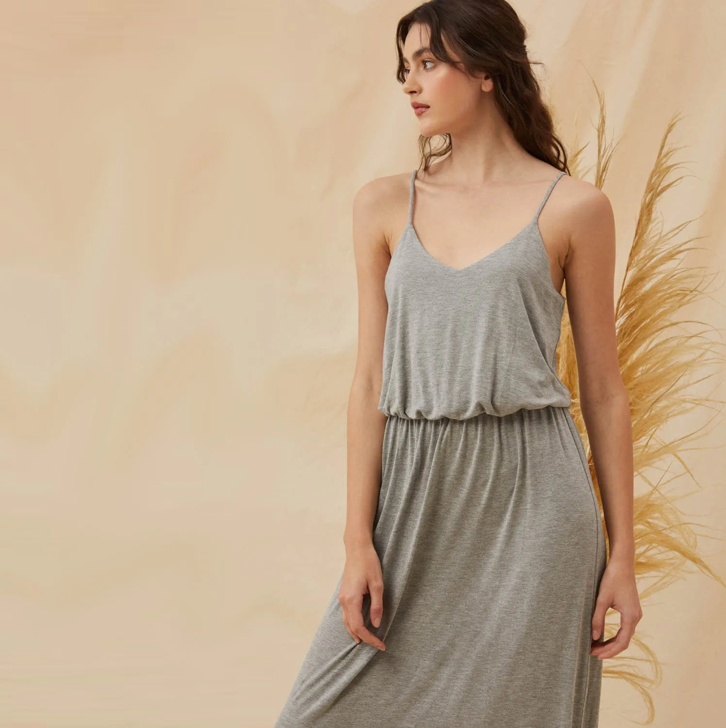 Tank Maxi Dress (Light Grey)