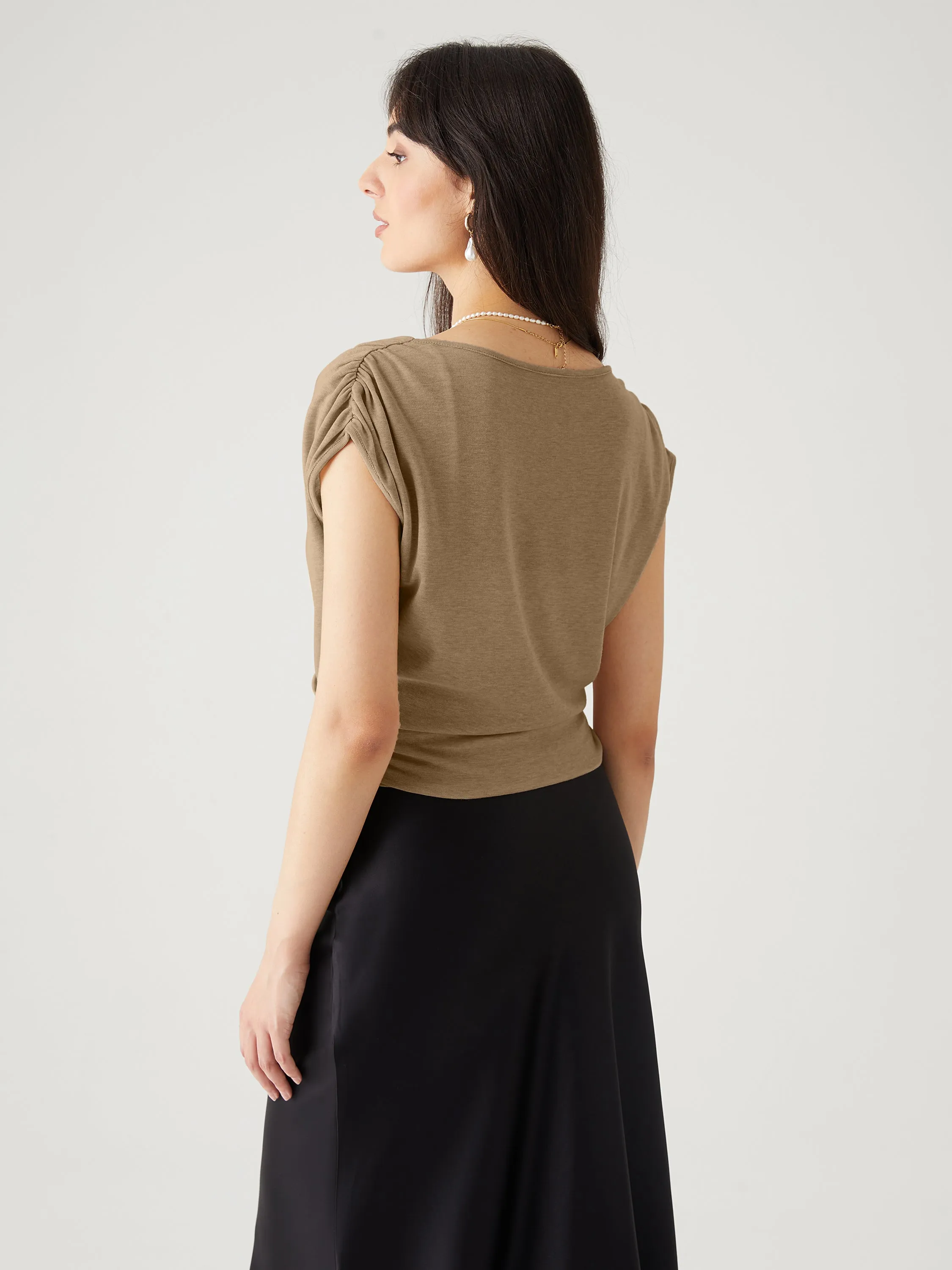 Tencel Wool Surplice Top