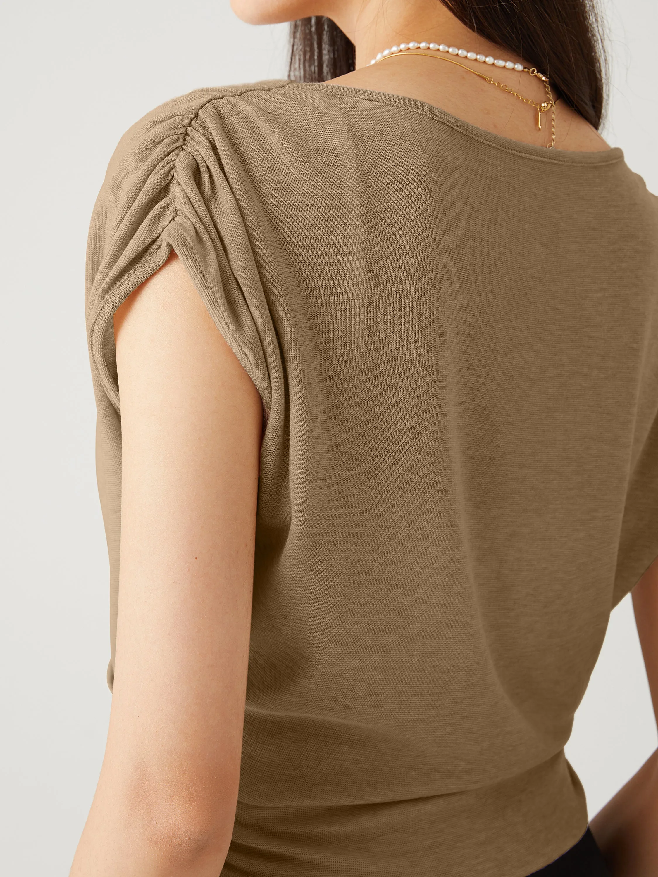 Tencel Wool Surplice Top