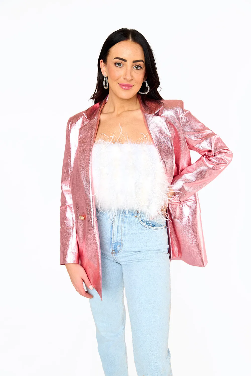 The Avery Blazer- Begonia
