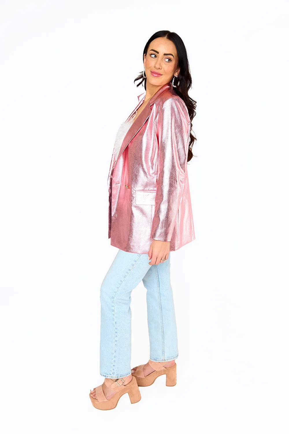 The Avery Blazer- Begonia