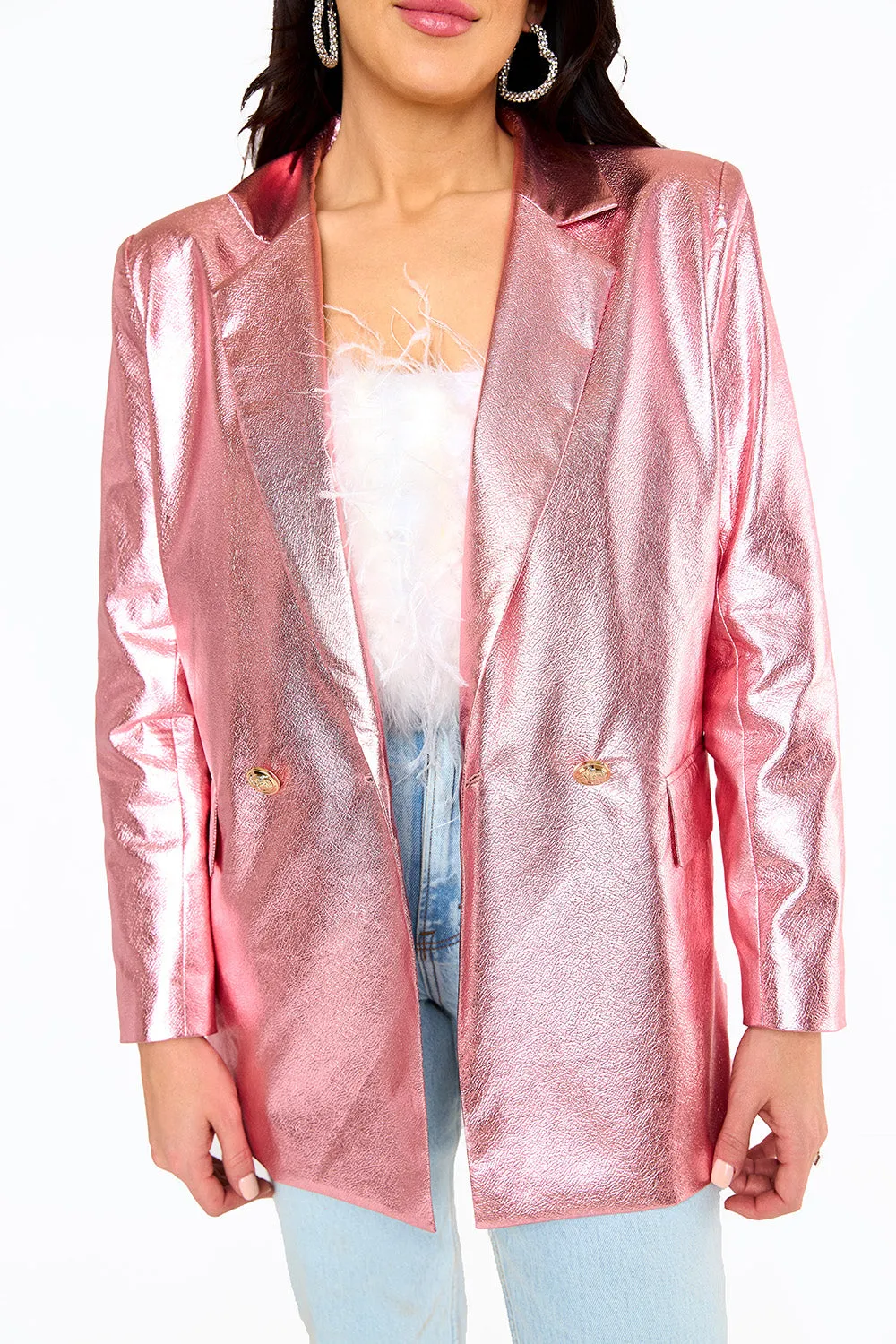 The Avery Blazer- Begonia