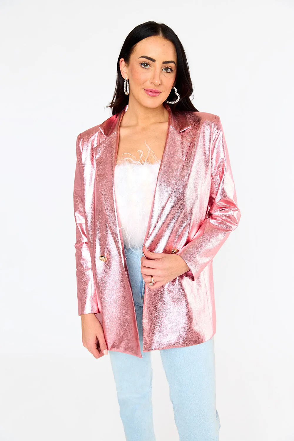 The Avery Blazer- Begonia