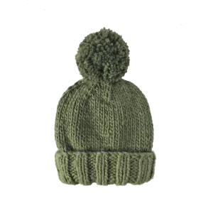 The Blueberry Hill - Classic Pom Hat, Moss | Kids & Baby Fall Christmas Holiday