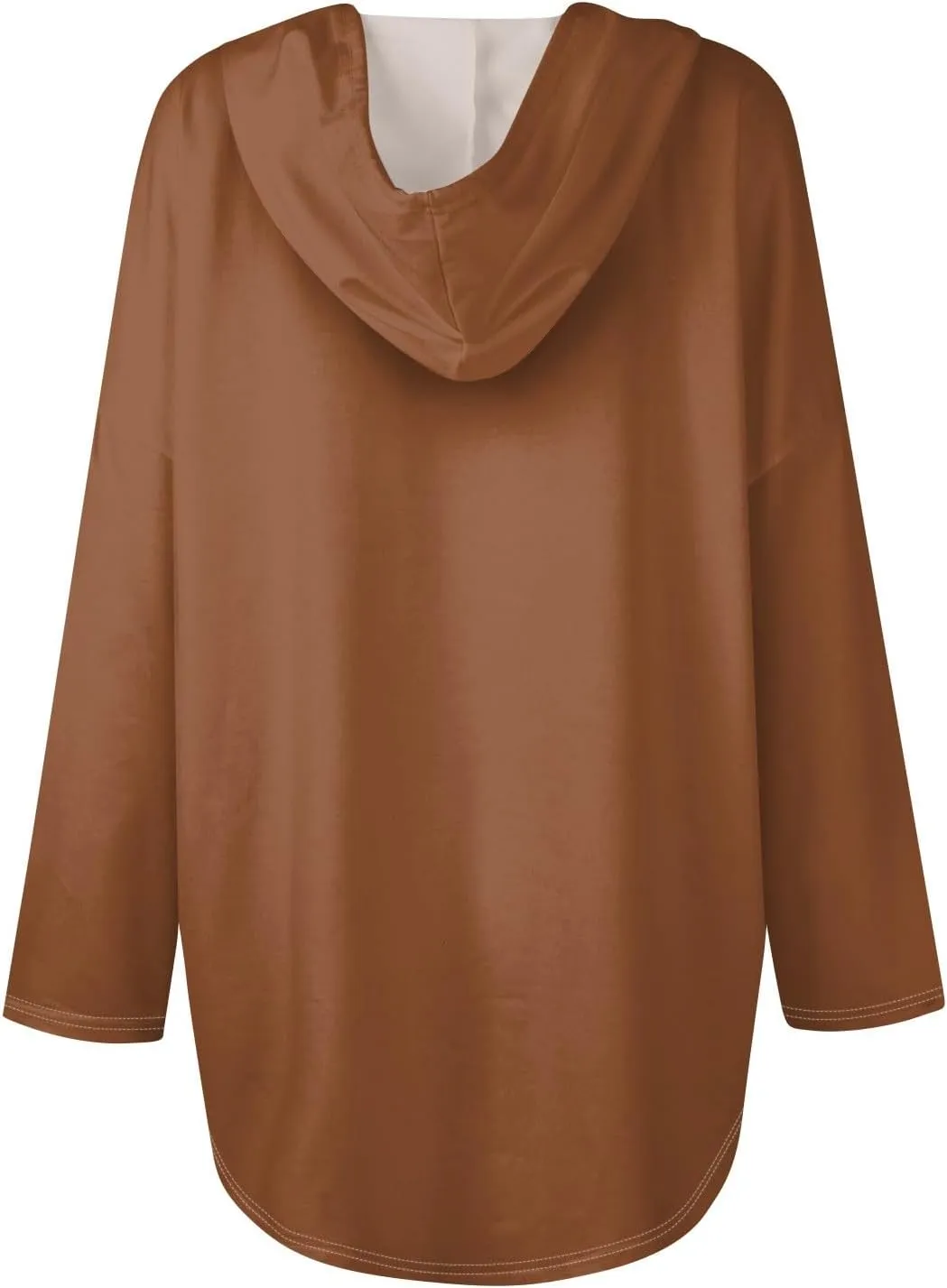 Trendy Hoodie for Women 2024 V Neck Sweatshirt Oversized Long Sleeve Pullover Outfit Drawstring Casual Outwear