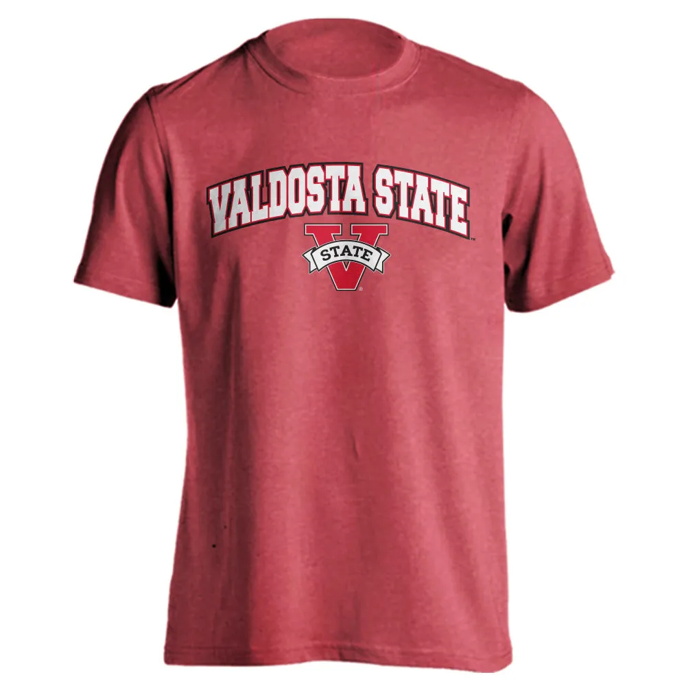 Valdosta State University VSU Blazers Arch Text with Logo Short Sleeve T-Shirt