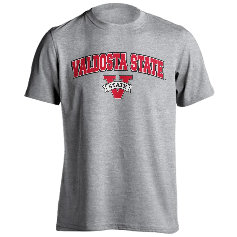 Valdosta State University VSU Blazers Arch Text with Logo Short Sleeve T-Shirt