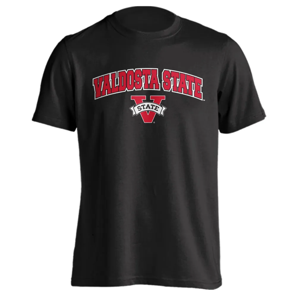 Valdosta State University VSU Blazers Arch Text with Logo Short Sleeve T-Shirt