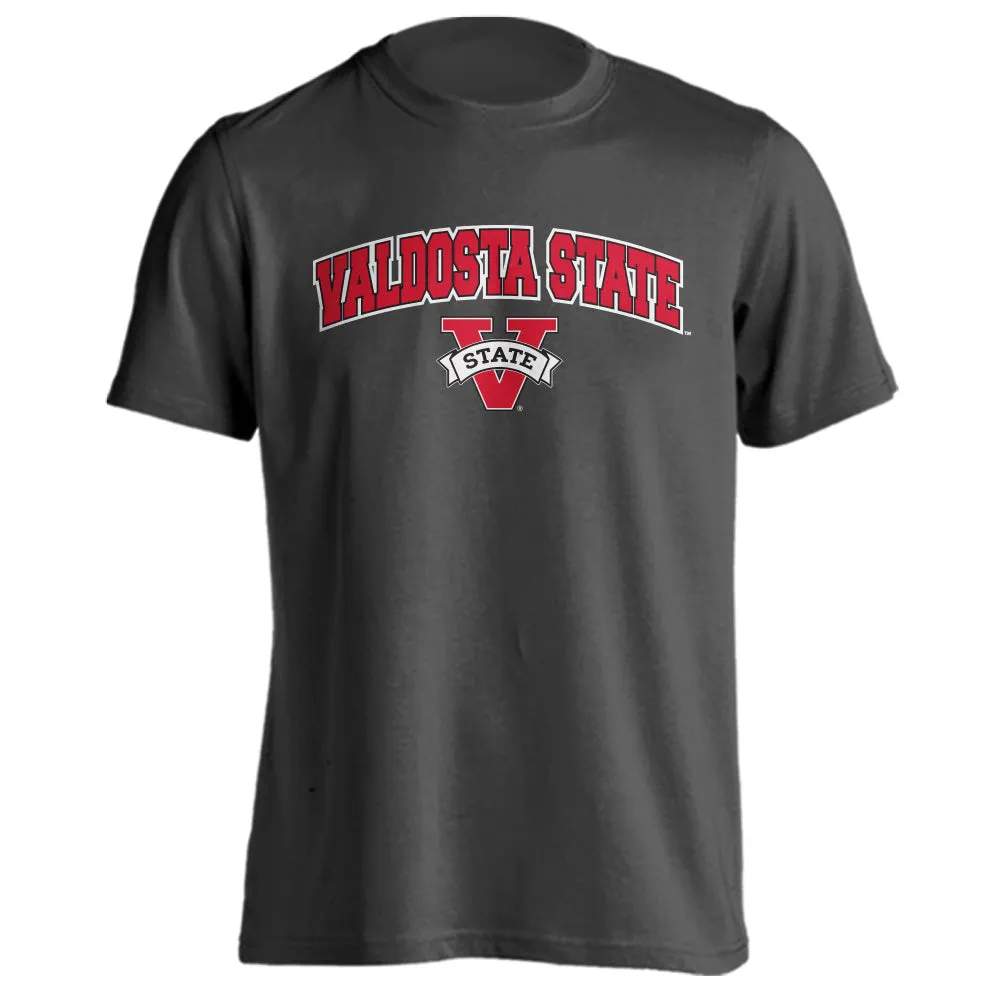 Valdosta State University VSU Blazers Arch Text with Logo Short Sleeve T-Shirt