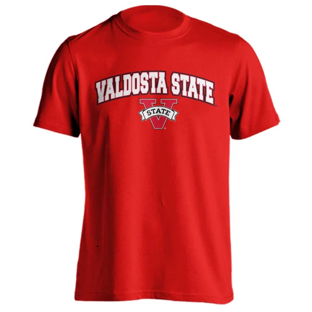 Valdosta State University VSU Blazers Arch Text with Logo Short Sleeve T-Shirt