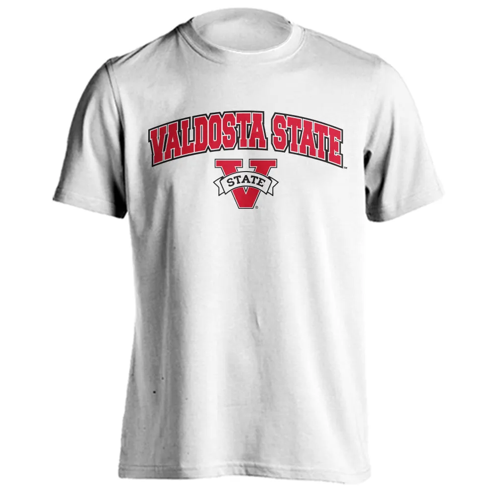 Valdosta State University VSU Blazers Arch Text with Logo Short Sleeve T-Shirt