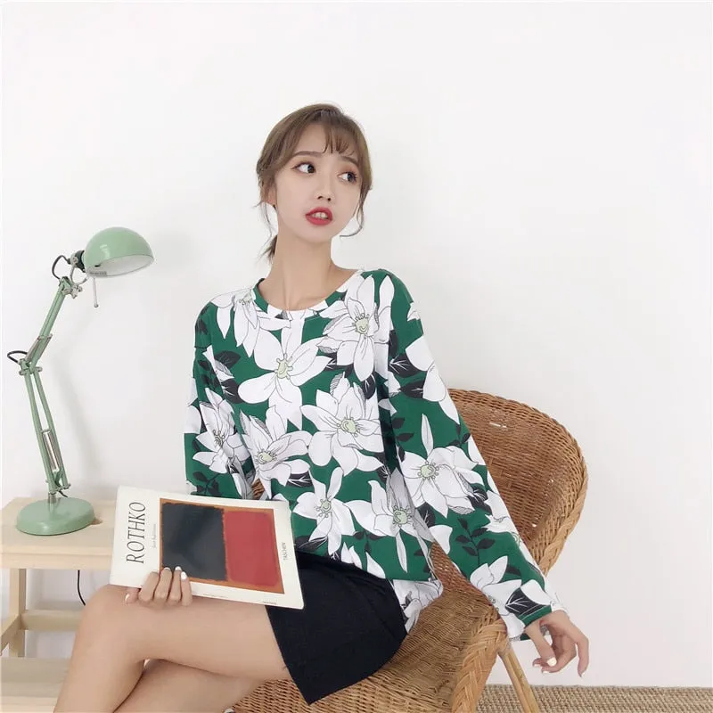 VenusFox Women cartoon print Oversized Graphic Casual Boyfriend T-Shirts
