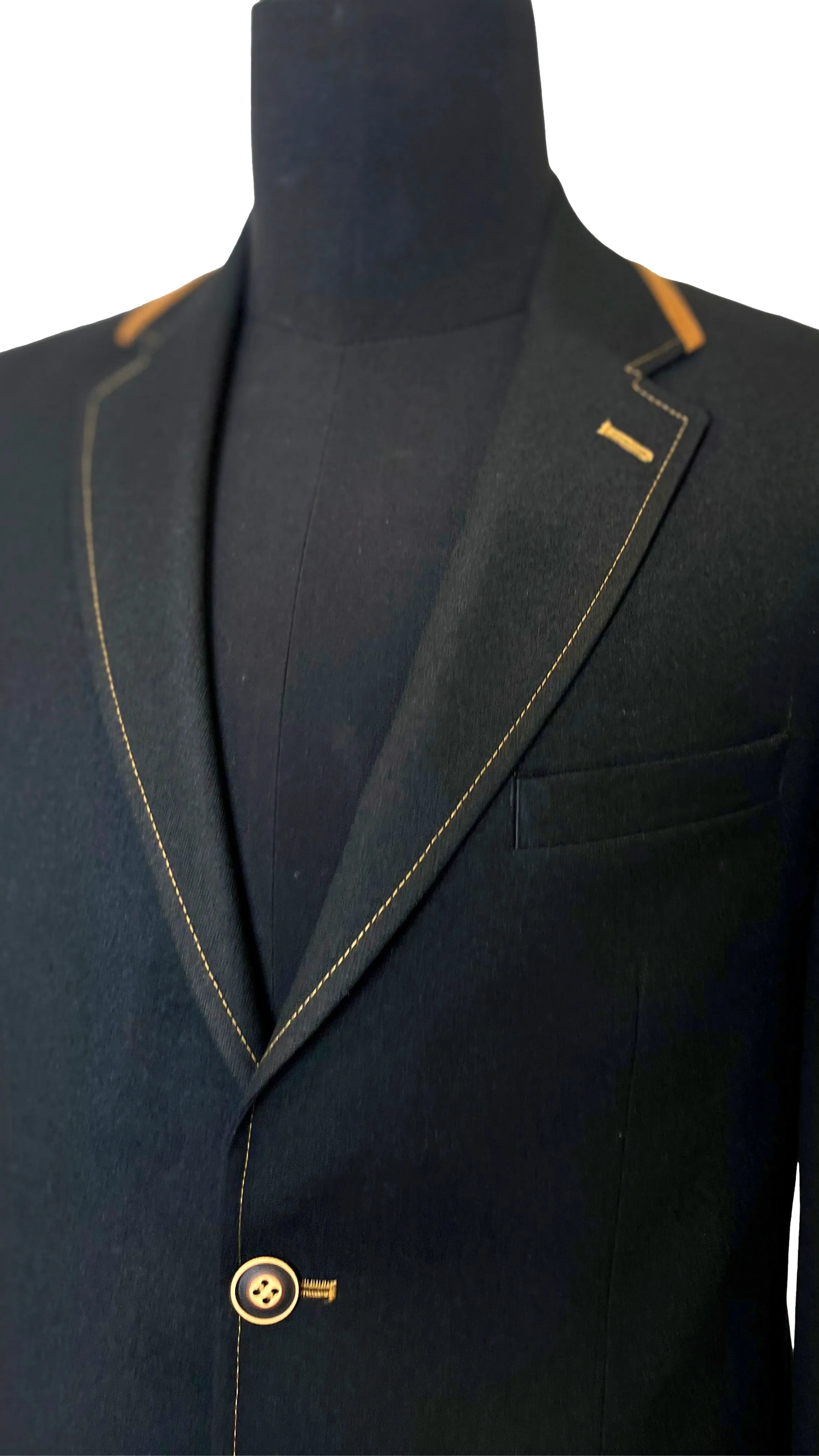 Vercini Classic Contrast-Trim Blazer