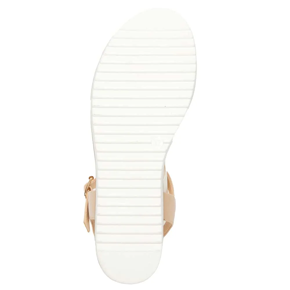 Verona Wedge in Blush Smooth