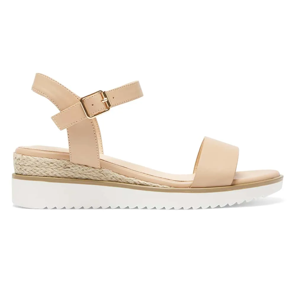 Verona Wedge in Blush Smooth
