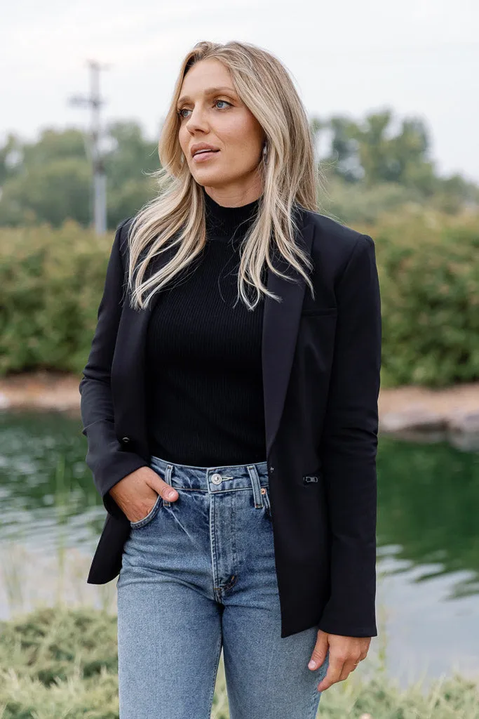 Veronica Beard Scuba Dickey Jacket, Black