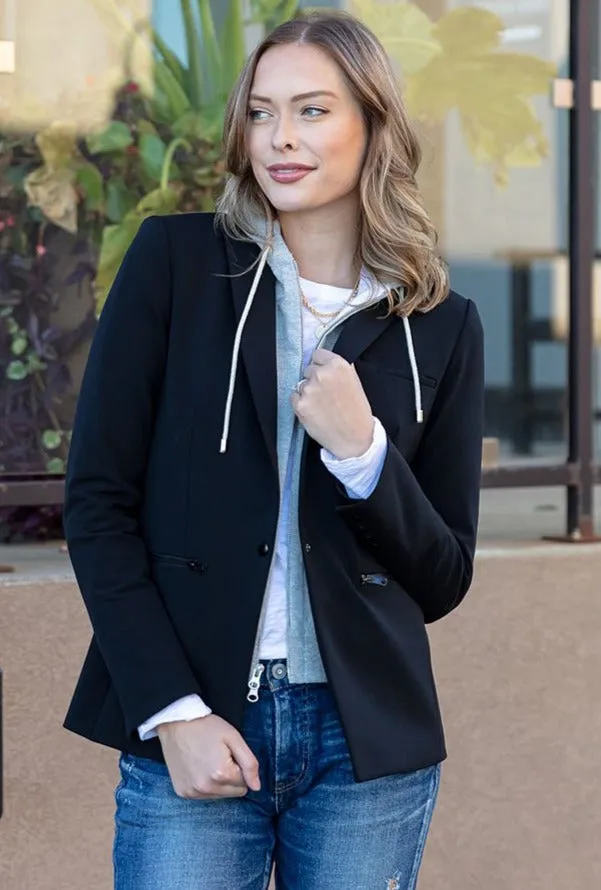 Veronica Beard Scuba Dickey Jacket, Black