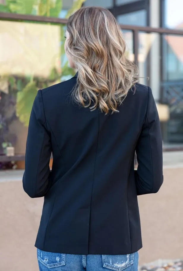 Veronica Beard Scuba Dickey Jacket, Black