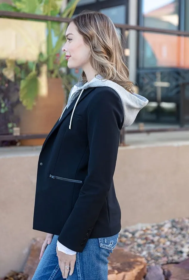 Veronica Beard Scuba Dickey Jacket, Black