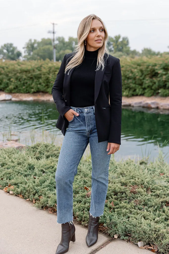 Veronica Beard Scuba Dickey Jacket, Black