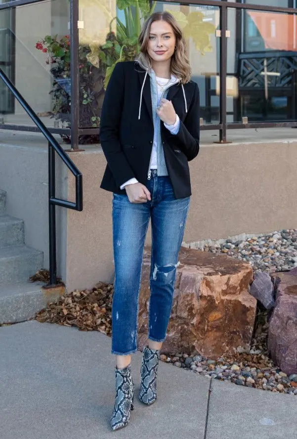 Veronica Beard Scuba Dickey Jacket, Black