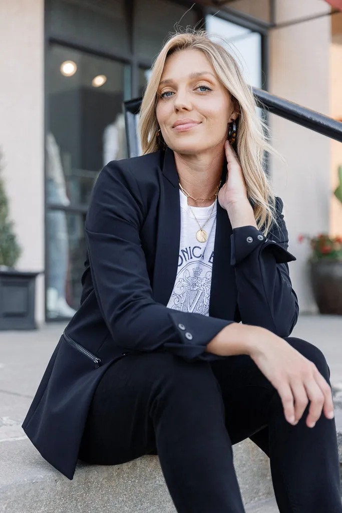 Veronica Beard Scuba Dickey Jacket, Black