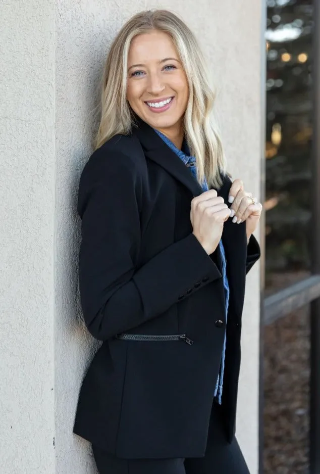 Veronica Beard Scuba Dickey Jacket, Black