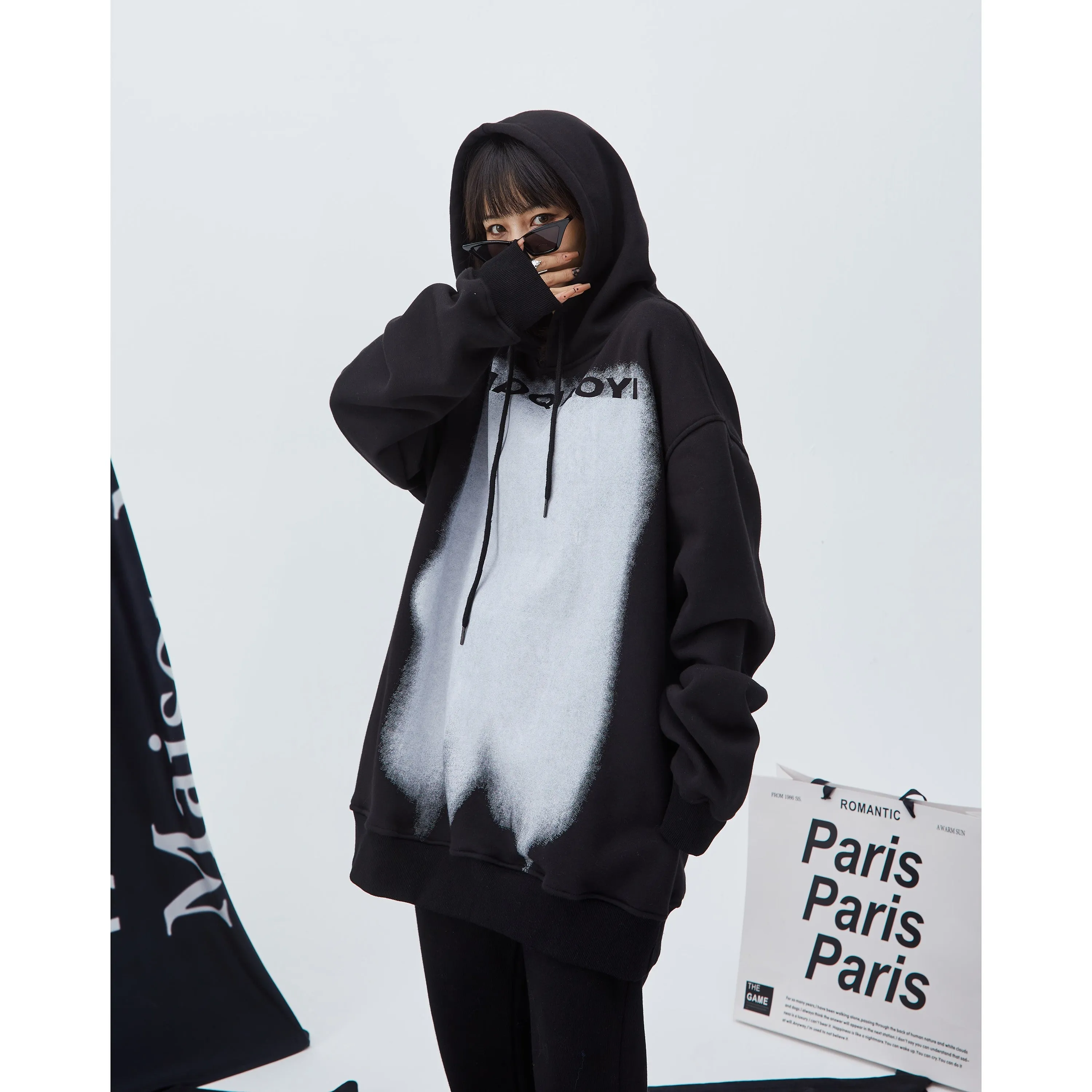 White Flow Wood Winter Unisex Fashion Hoodie