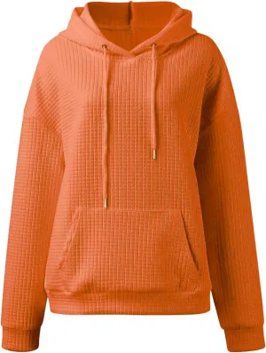 Womens Oversized Hoodies Casual Long Sleeve Drawstring Hooded Sweatshirts Loose Fit Pullover Tops with Pocket