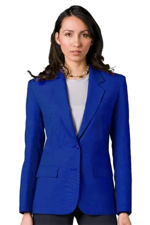 Women's Royal Blue Easywear Single Breasted 2-Button Blazer