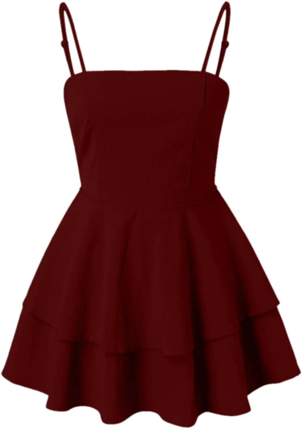 Women's Summer Strappy Smocked Tube Dress 2025 Off Shoulder Ruffle Tiered Flowy Beach Boho Mini Sundress